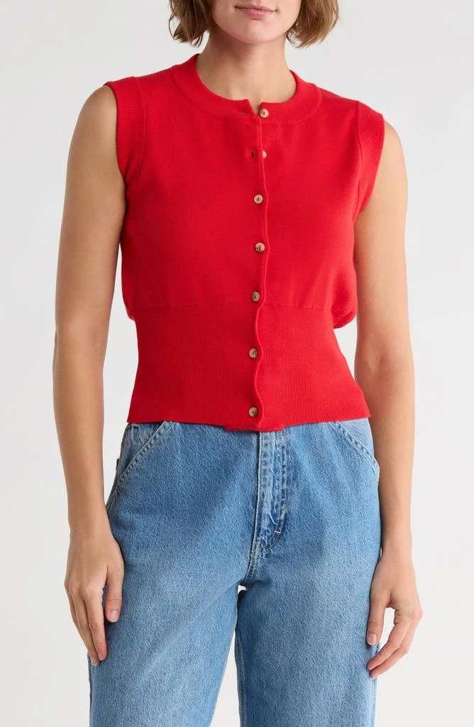 BDG Urban Outfitters Front Button Knit Sweater Vest