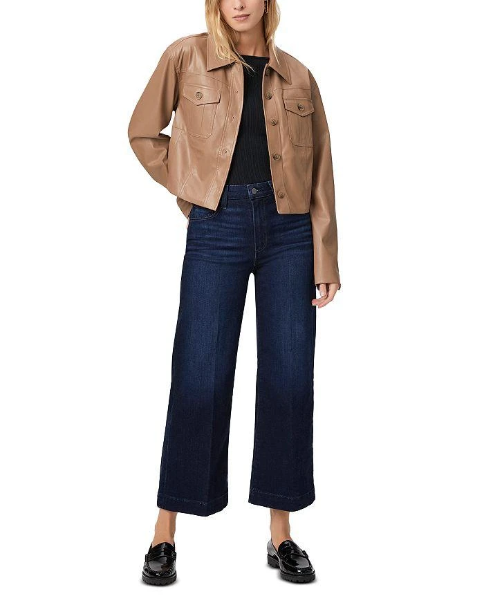 Paige Fenwick Faux Leather Button Front Jacket 2