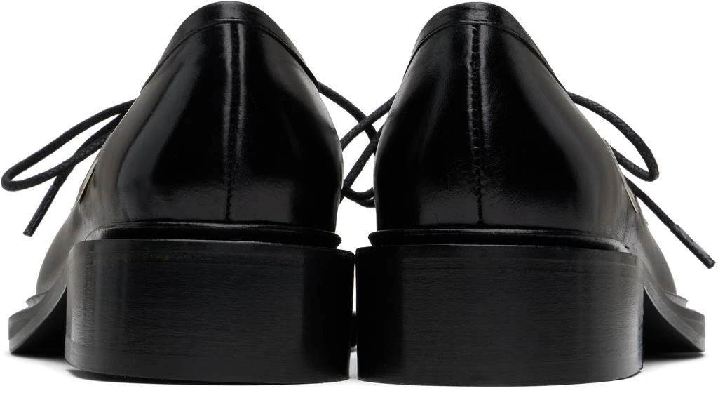 Nicole Saldaña Black Fabiana Eyelet Loafers 2