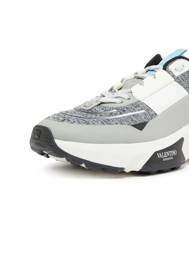 Valentino True Act openwork fabric and rubberized fabric sneakers 6