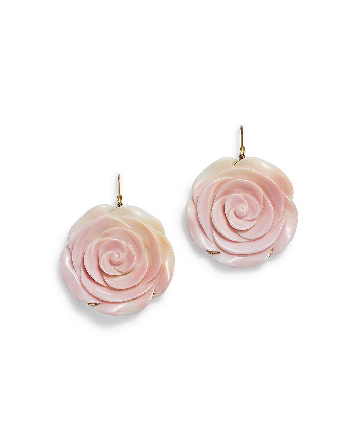 ANNETTE FERDINANDSEN DESIGN Annette Ferdinandsen 18K Yellow Gold Pink Conch Camilla Blossom Earrings