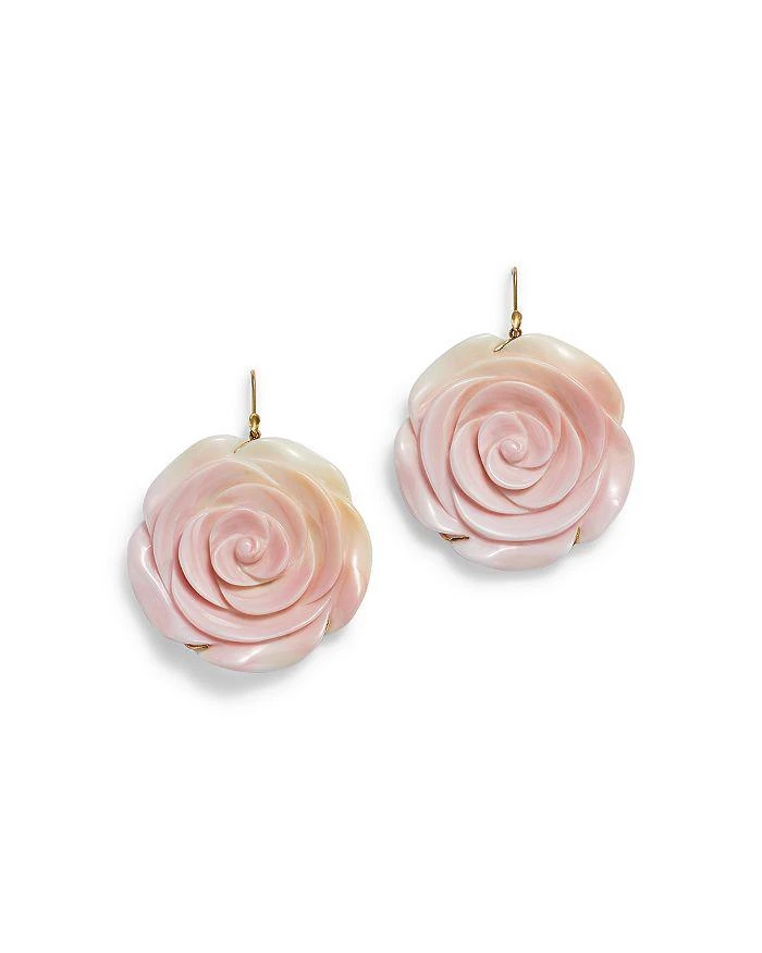 ANNETTE FERDINANDSEN DESIGN Annette Ferdinandsen 18K Yellow Gold Pink Conch Camilla Blossom Earrings 1