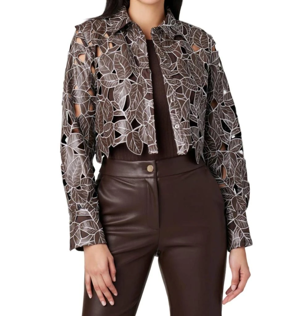 TOCCIN Toccin - Beatrix Lace Vegan Leather Top