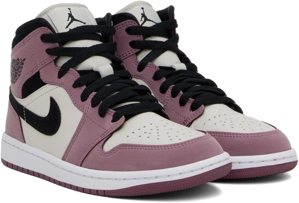 Jordan Off-White & Purple Air Jordan 1 Mid SE Sneakers 4