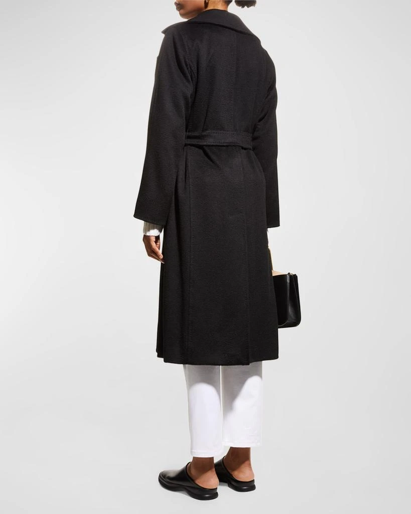 Max Mara Manuela Belted Camel Hair Coat, Black 4