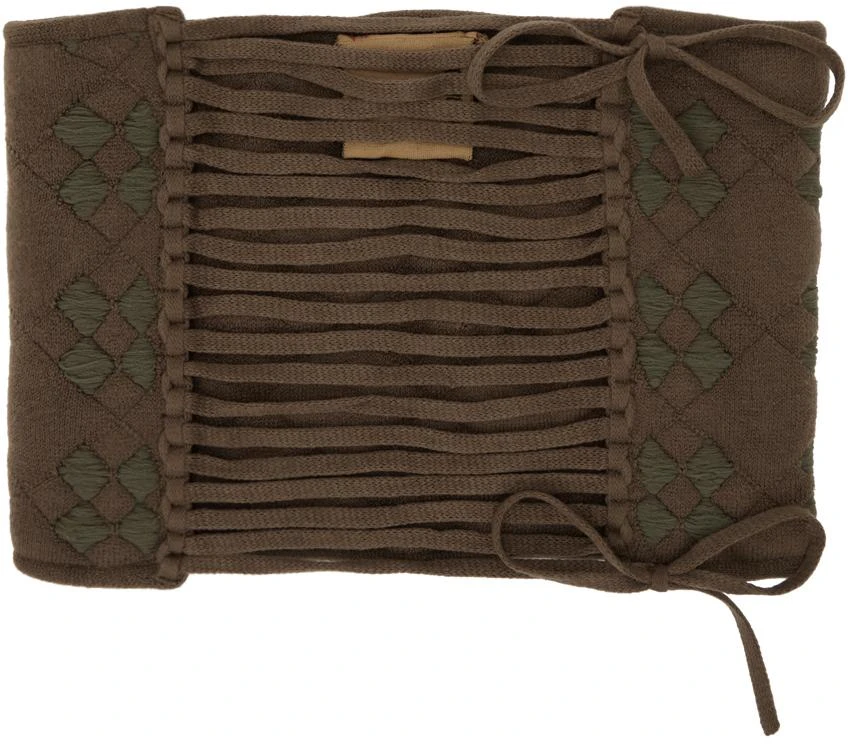 Isa Boulder Khaki Expandable Quilted Belt 1