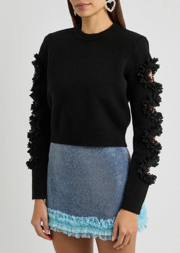 Self Portrait X Christopher Kane lace-trimmed cut-out jumper 2