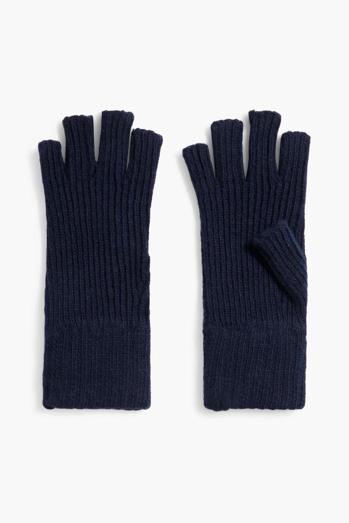 IRIS & INK Nellie ribbed cashmere and wool-blend fingerless gloves