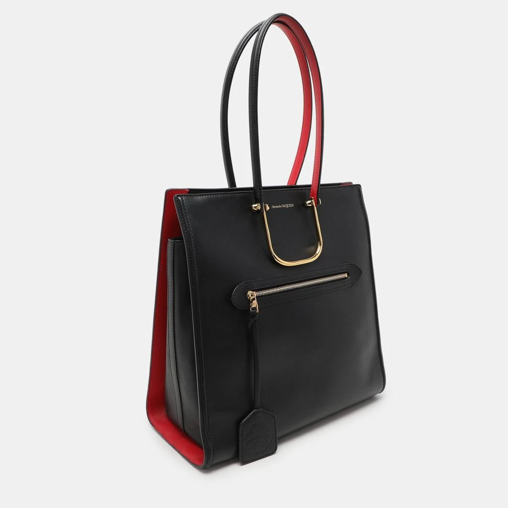 Alexander McQueen Alexander Mcqueen Black Leather The Tall Story Tote 2