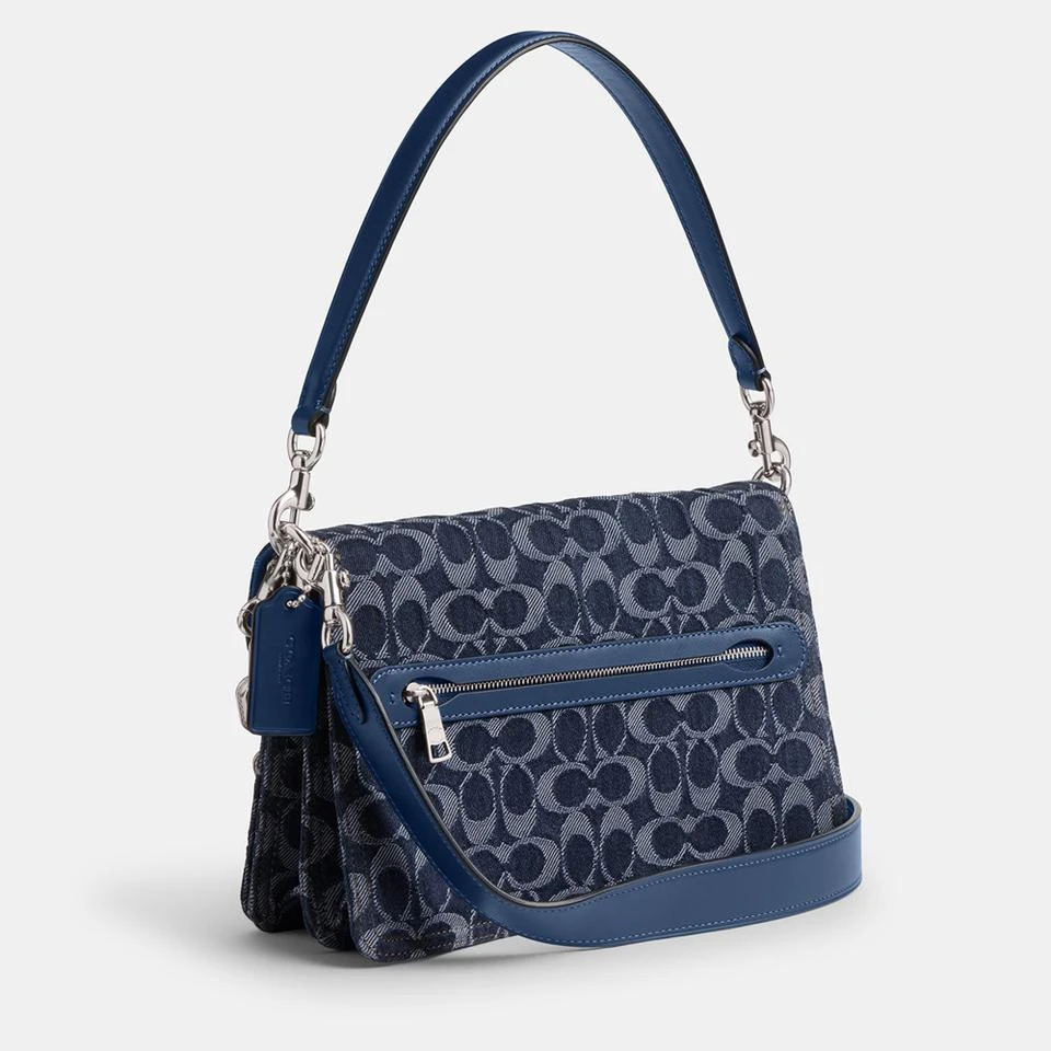 Coach Coach Washed Chain Tabby Denim Shoulder Bag 4