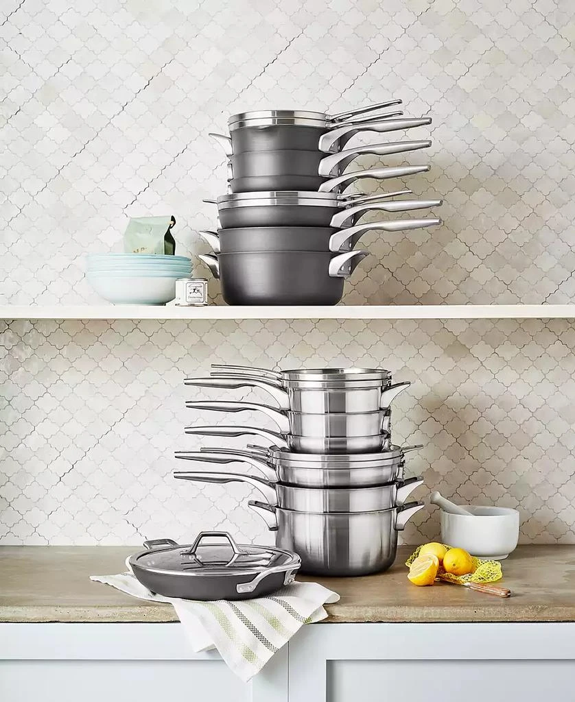 Calphalon Premier 10-Pc. Space-Saving Stainless Steel Cookware Set 9