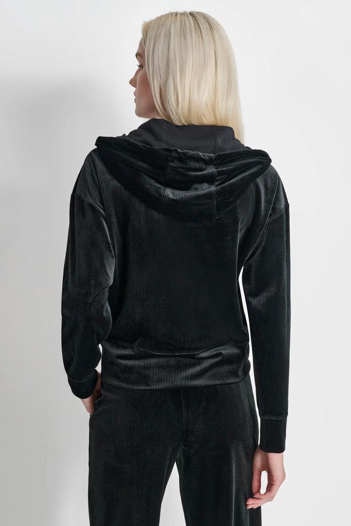 DKNY PLATINUM VELOUR FULL ZIP HOODIE