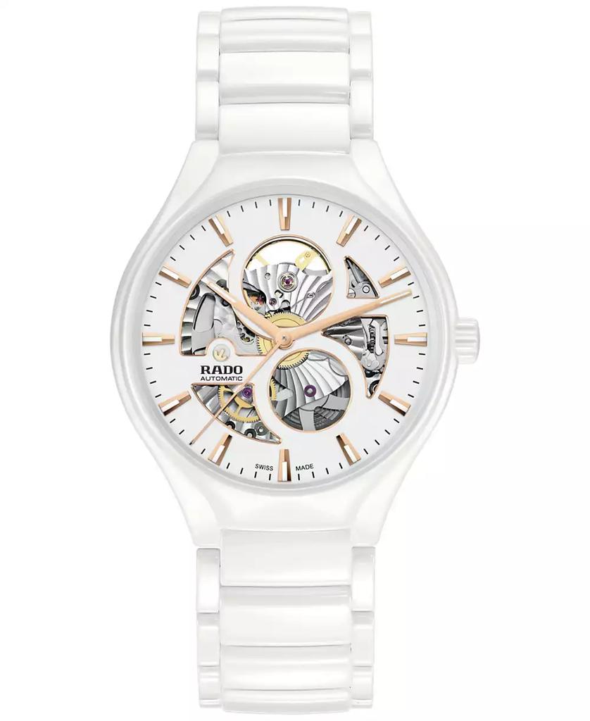 Rado Unisex Swiss Automatic True White High-Tech Ceramic Bracelet Watch 40mm