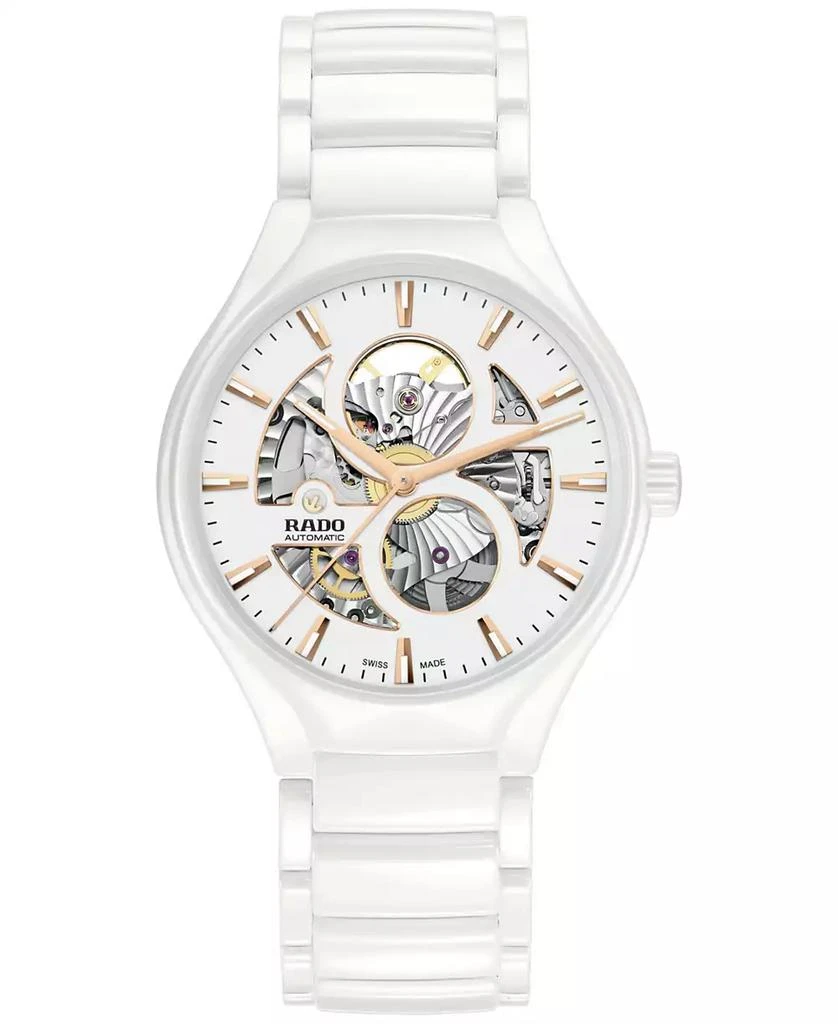 Rado Unisex Swiss Automatic True White High-Tech Ceramic Bracelet Watch 40mm 1