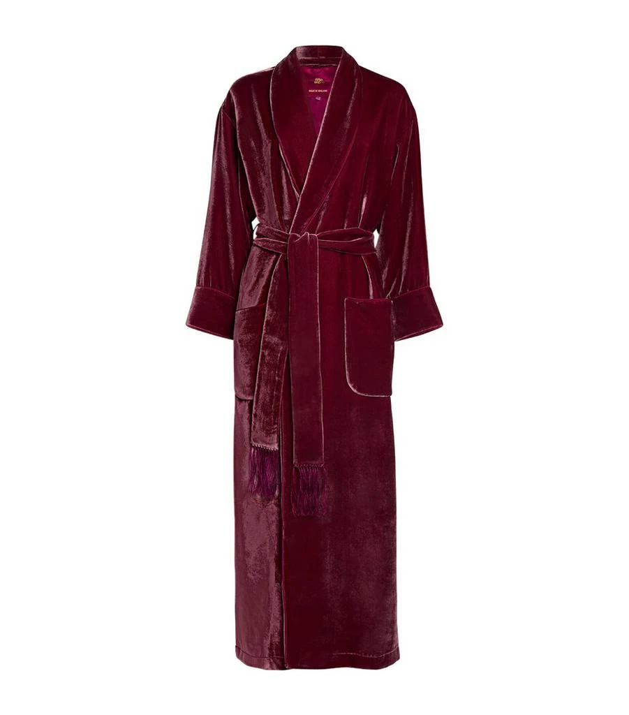 Daniel Hanson Velvet Silk-Lined Robe 1