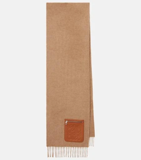 Loewe Anagram wool and cashmere scarf 1
