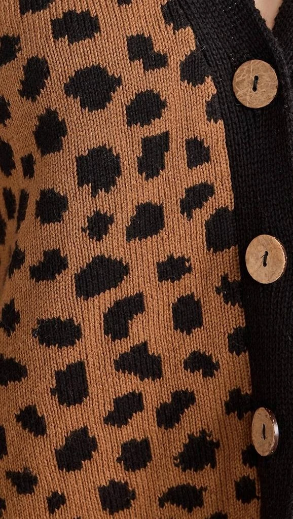 ASKK NY Printed Cardigan Sweater In Cheetah 5