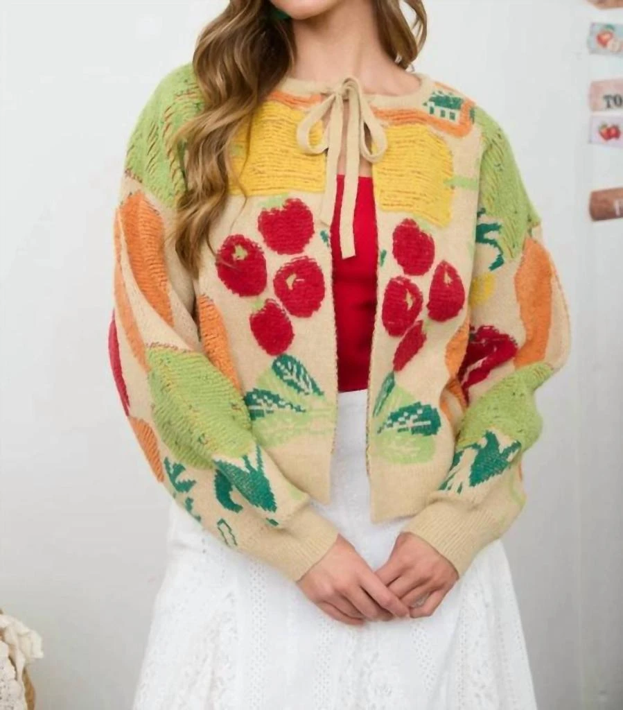 Blu Pepper Blu Pepper - Veggie Sweater Cardigan
