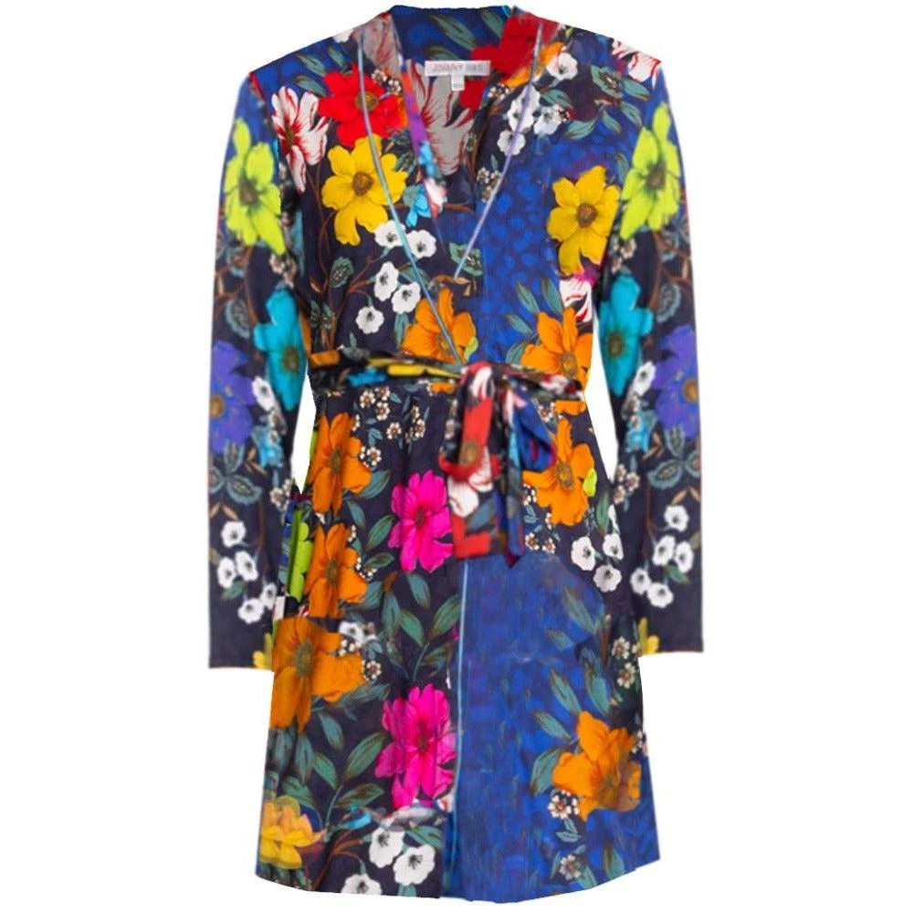 Johnny Was Women Archimal Floral Print Cotton Modal Sleep Robe Multi 1