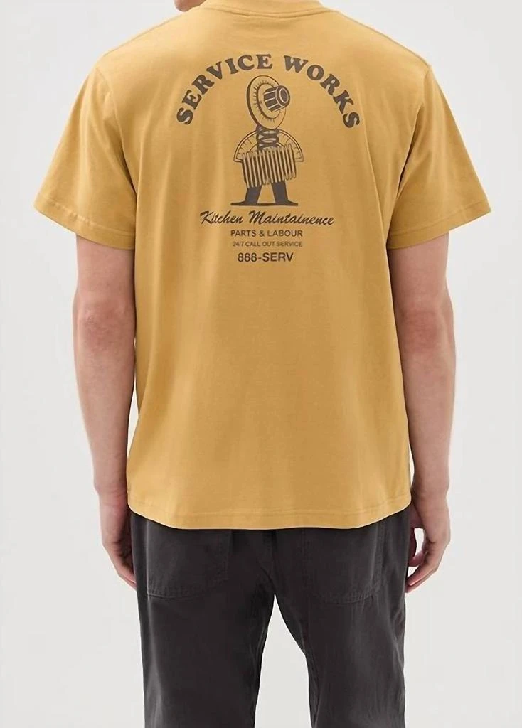 Service Works Maintenance Short Sleeve Tee In Mustard 2
