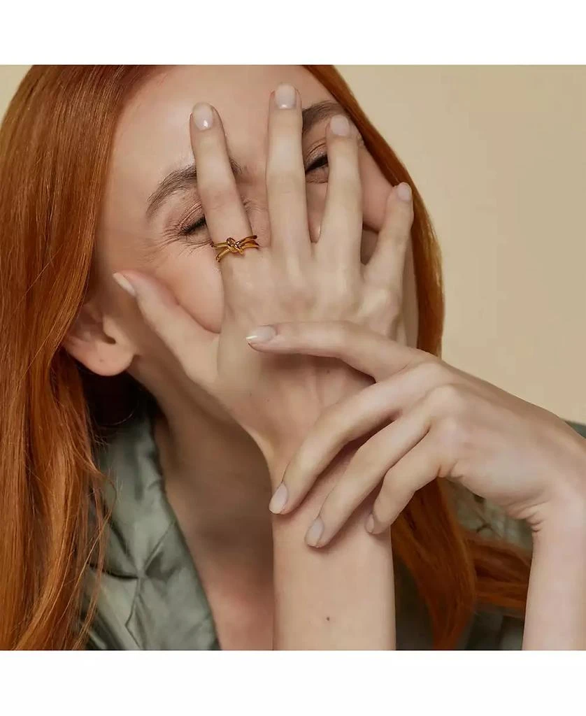 Bearfruit Jewelry 14k Gold Plated Haley Ring Dainty Minimalist Trendy 3