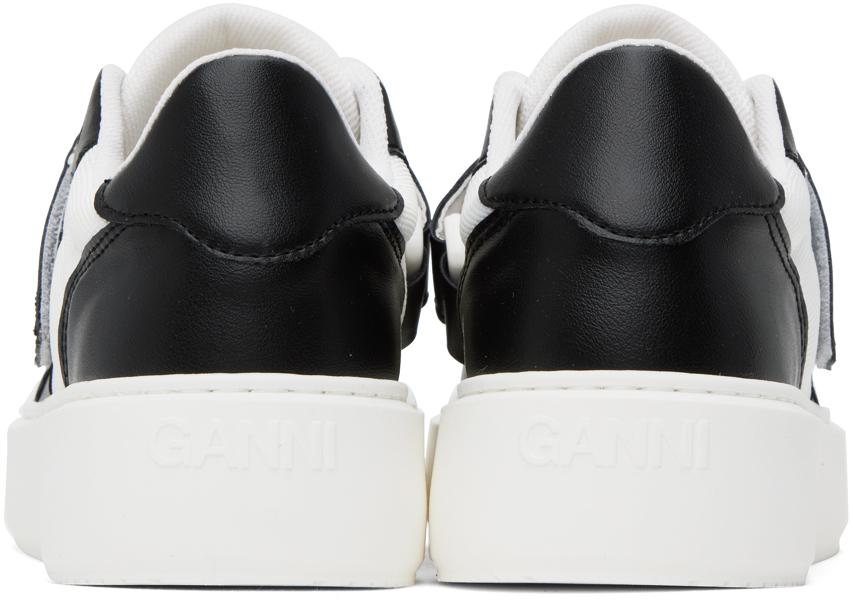 GANNI｜SNEAKERS (BLACK/WHITE SPORTY MIX HIGH TOP SNEAKER Black/White Vintage Black/White Sporty Mix High Top Sneakers