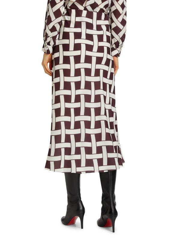 Alice by Temperley Heidi Basketweave Print Midi Skirt 2