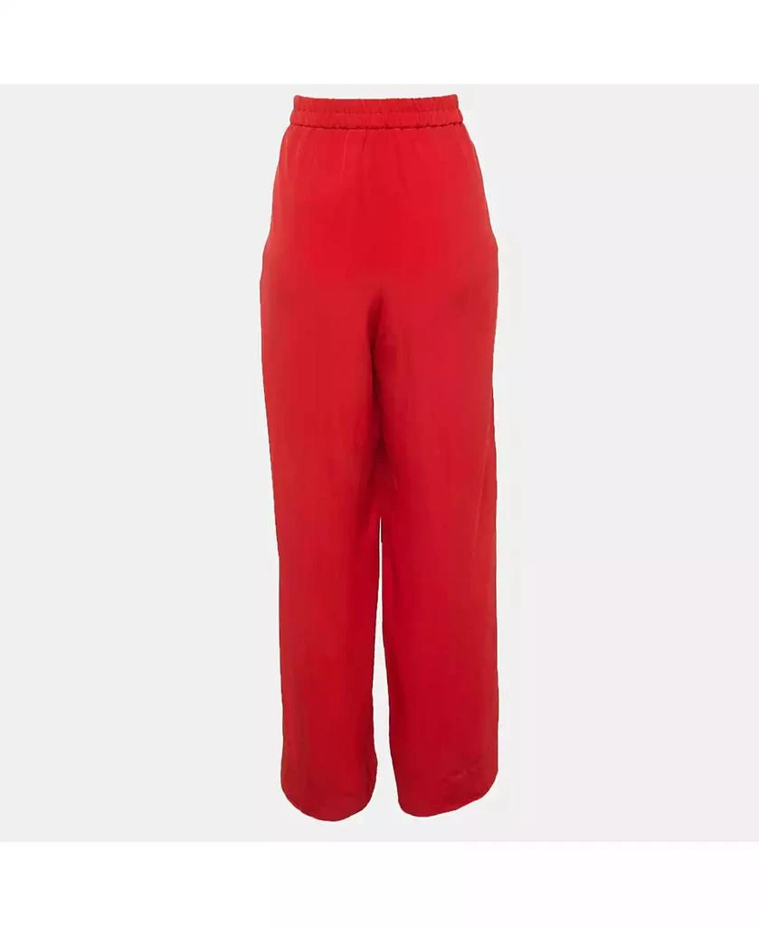 Pre-Owned Stella McCartney Women
s Red Silk Wide Leg Pants 2