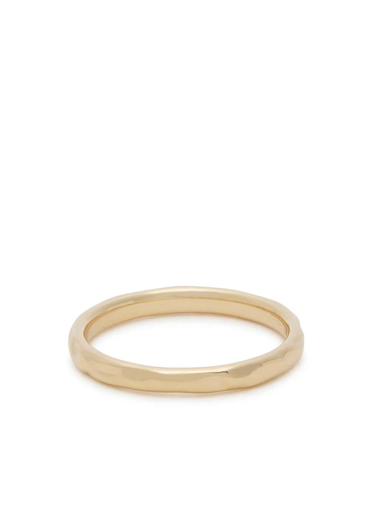 ASTRID & MIYU Textured 18kt gold-plated ring 1