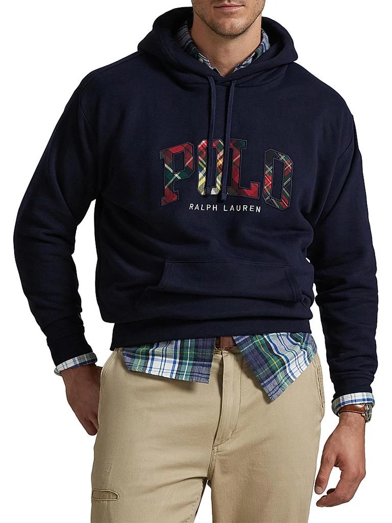 Ralph Lauren Logo Plaid Fleece Hoodie 3