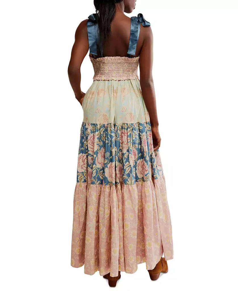 Free People Women's Bluebell Cotton Mixed-Print Tiered Maxi Dress 2