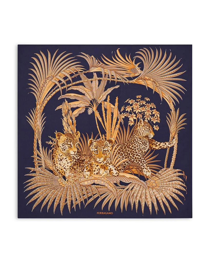 Salvatore Ferragamo Leopard Print Silk Scarf 1