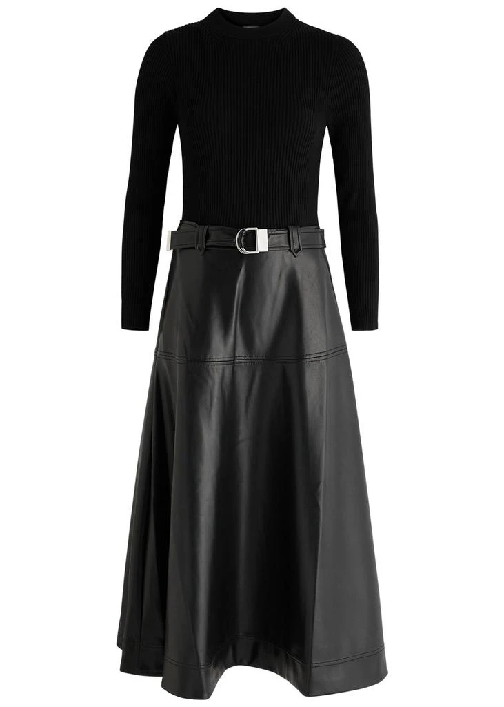 Ulyssia faux leather and ribbed-knit midi dress  On Sale Now with Up to  51% Off | Discover Exclusive Deals & Savings at BeyondStyle  Authentic Jonathan  Simkhai womens/clothing/dresses/party dresses|womens/clothing/dresses |womens/clothing|aw24|womens ...