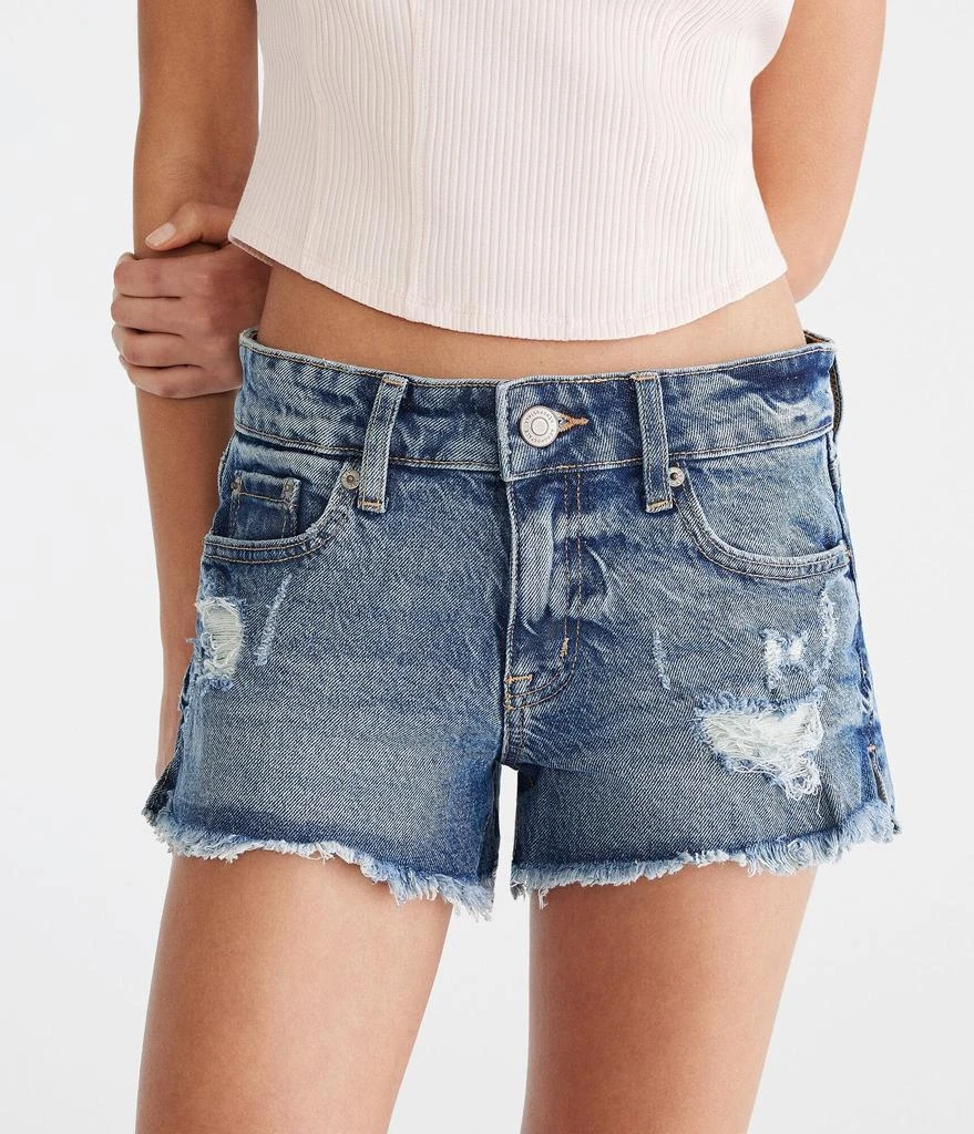 Aeropostale Vintage Low-Rise Denim Shorty Shorts 1
