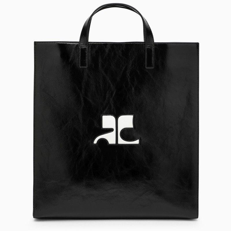COURREGÈS BLACK HERITAGE TOTE BAG
