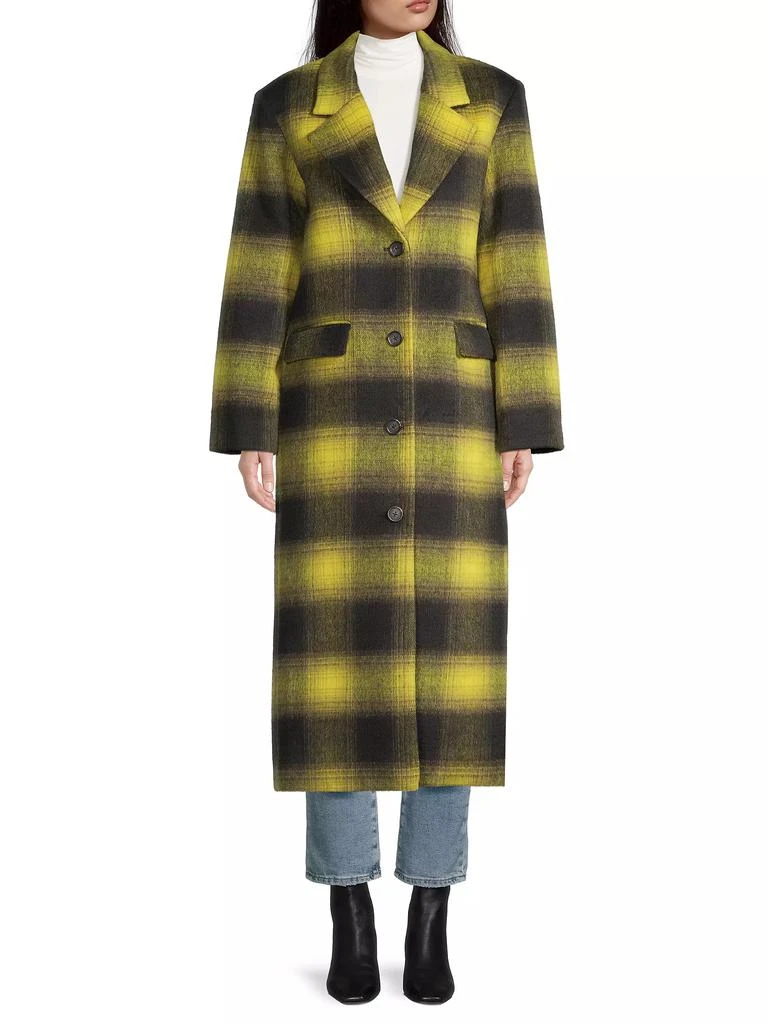 Apparis Alma Faux Wool Plaid Coat 3