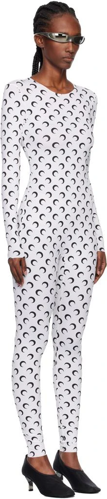 MARINE SERRE White Recycled Jersey Moon Catsuit 2