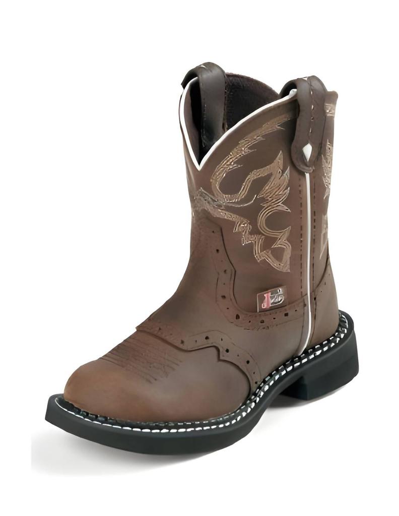 Justin Kids Leather Ankle Boot - 2D Width