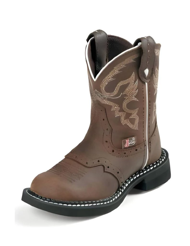 Justin Kids Leather Ankle Boot - 2D Width 1