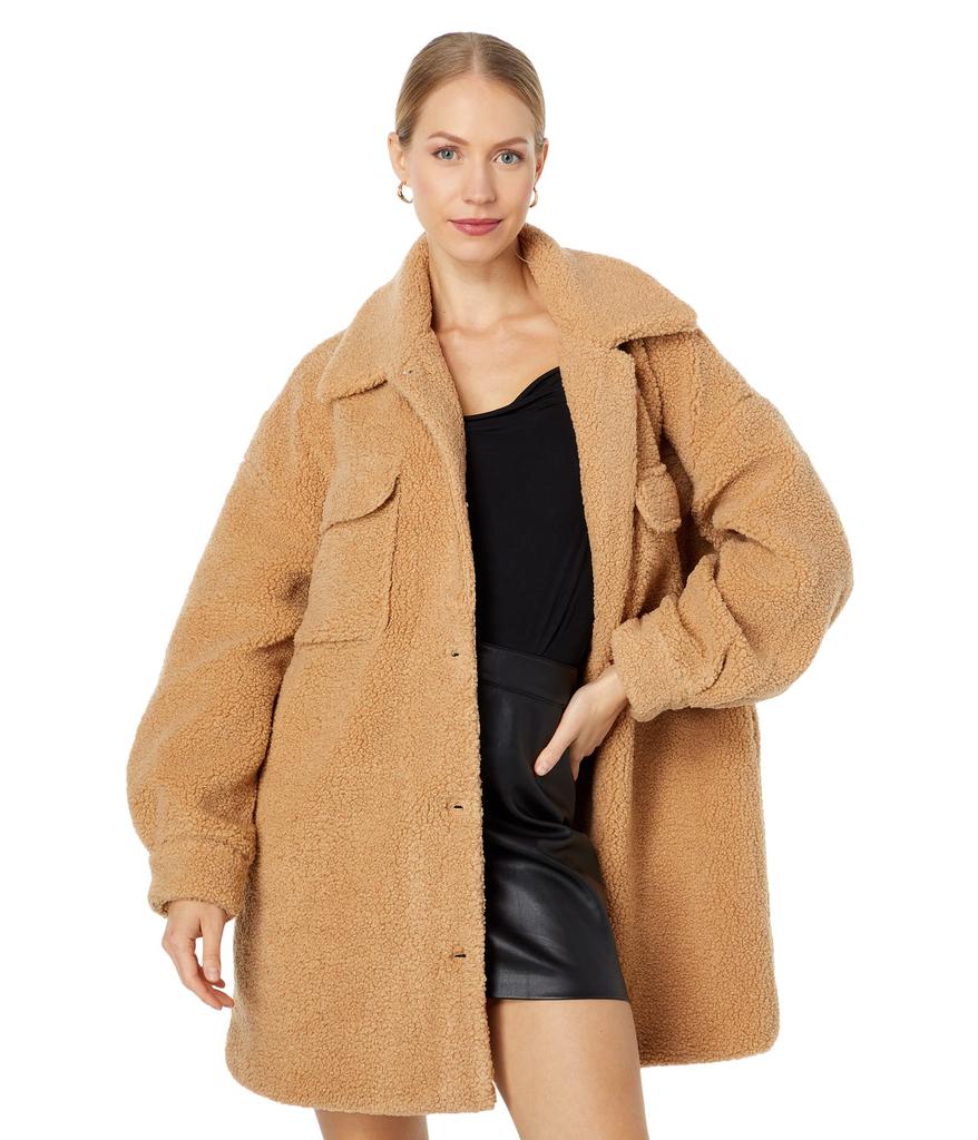 Avec Les Filles Oversized Faux Shearling Shacket