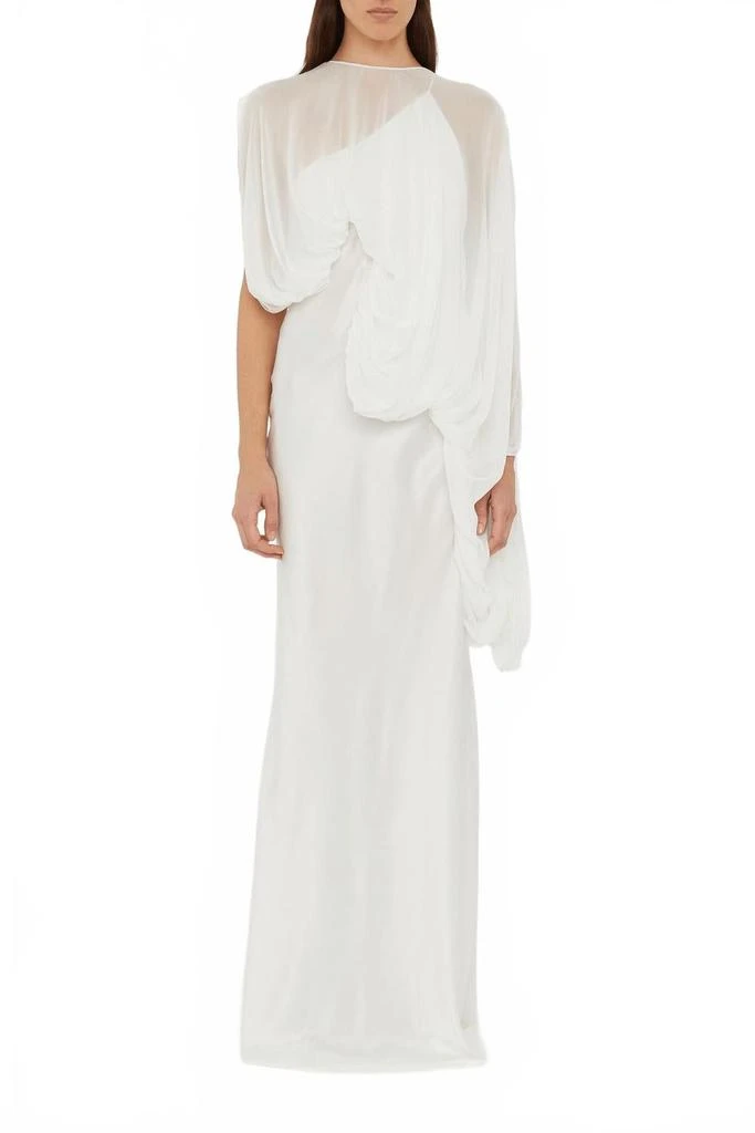 Shop Cumulus Draped Sleeve Maxi Dress In White on Sale at BeyondStyle  Get  37% Off Cumulus Draped Sleeve Maxi Dress In White with Limited-Time Flash  Deals, Exclusive Discounts, and Special Offers.