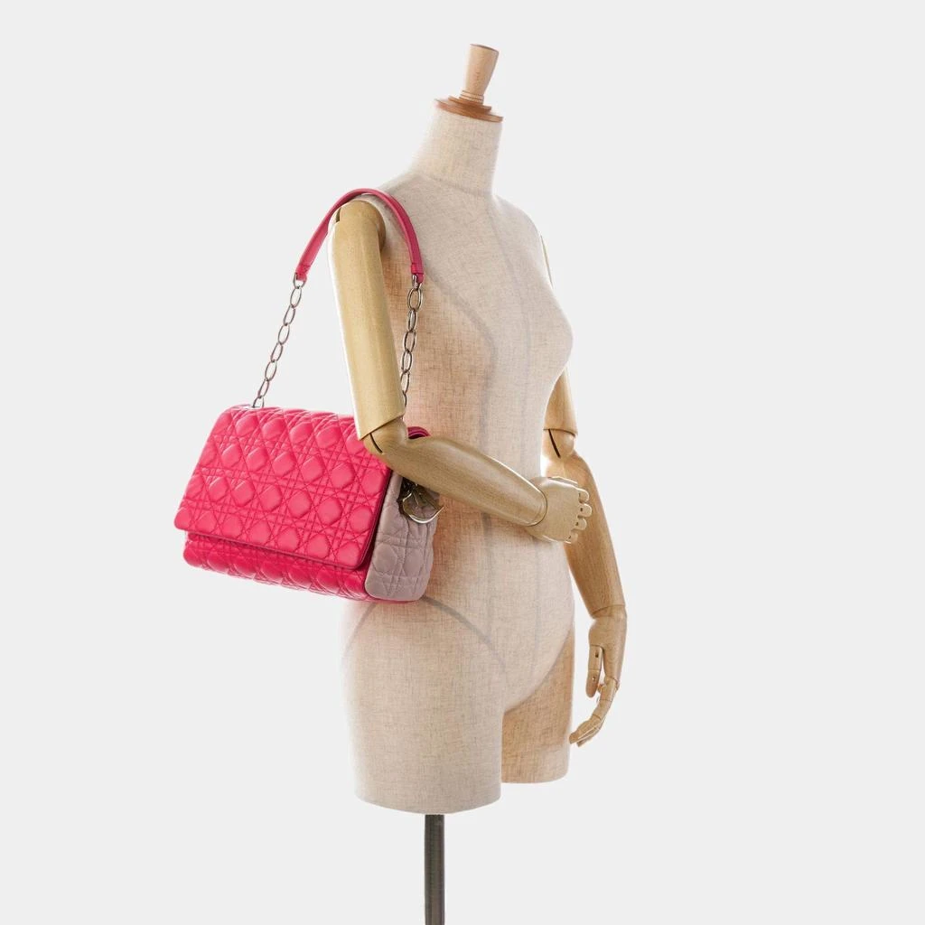 Dior Dior Pink Leather Lambskin Cannage Soft Flap Bag 12