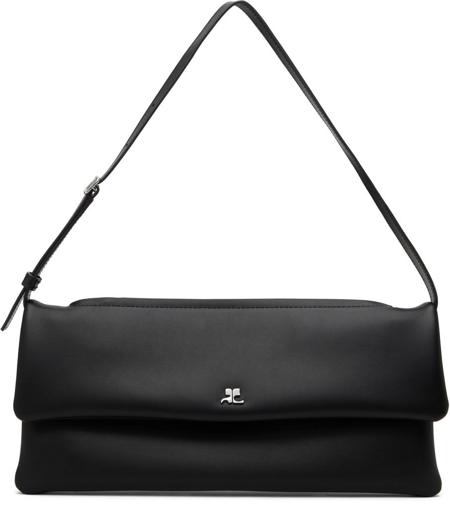 Courrèges Black Cuff Leather Clutch