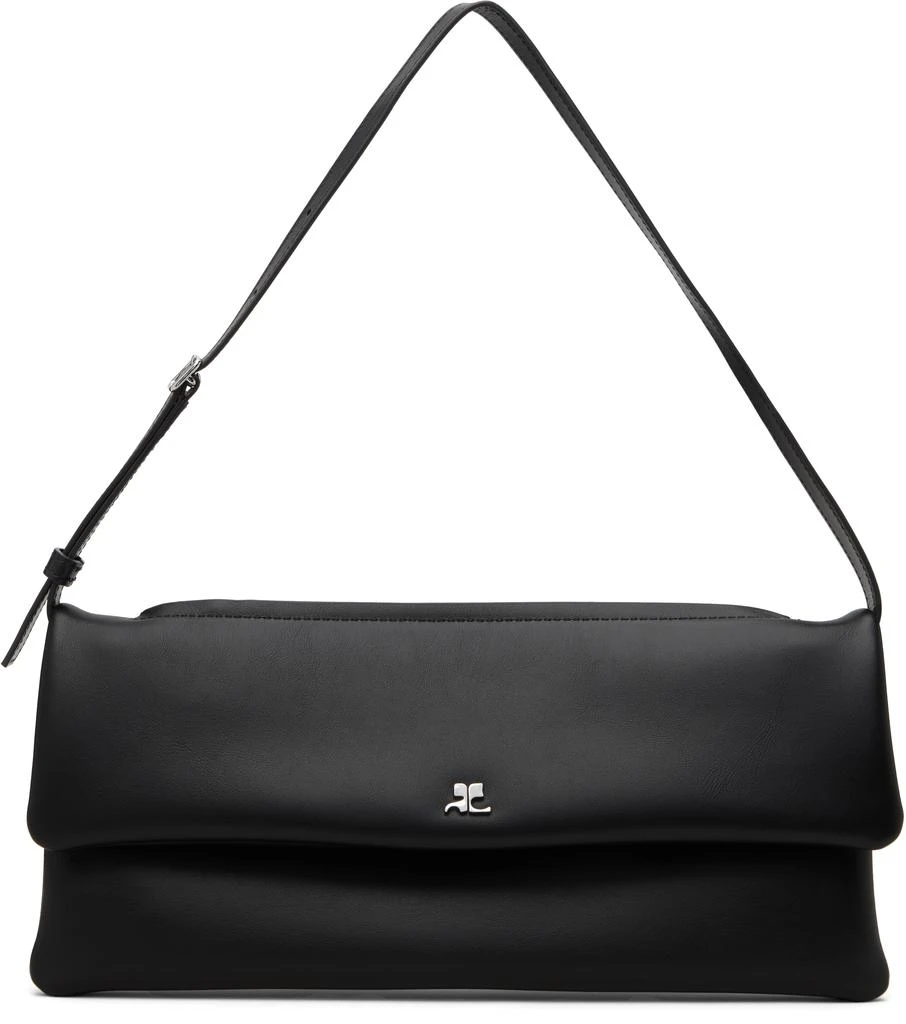 Courrèges Black Cuff Leather Clutch 1