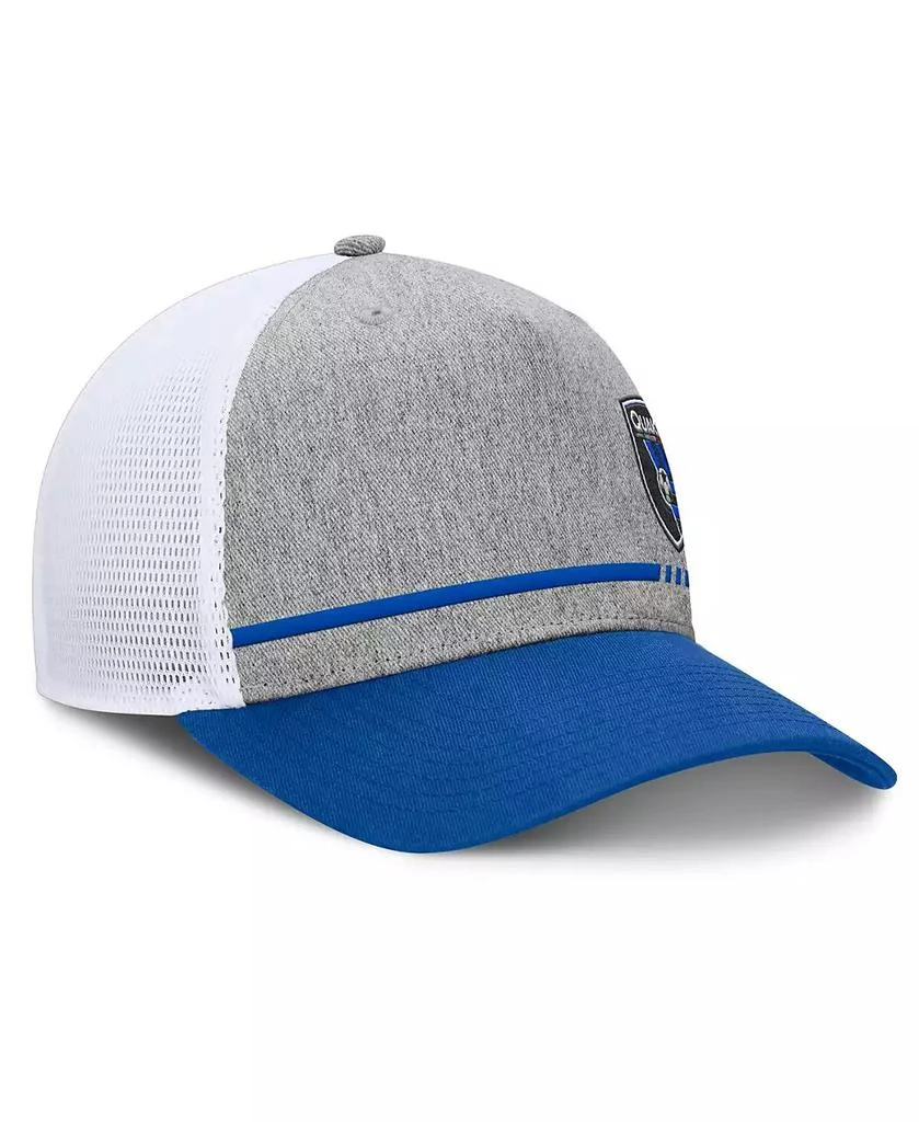 Fanatics Men's Heather Gray San Jose Earthquakes Low Block Trucker Adjustable Hat 3