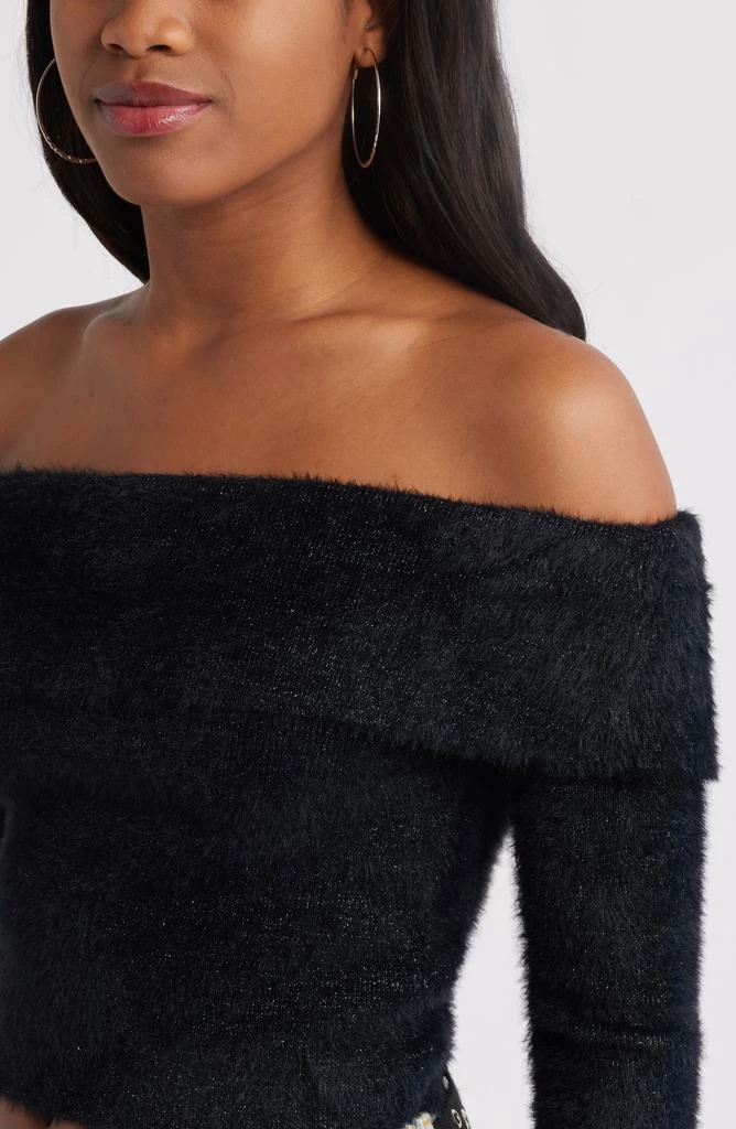 BP. Shine Eyelash Off the Shoulder Sweater 5