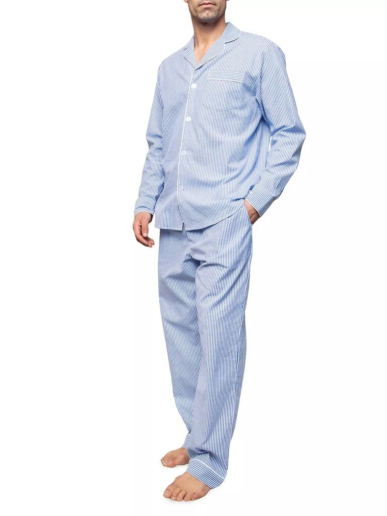 Petite Plume French Blue Seersucker Pajama Set 2