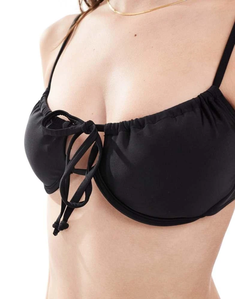 Brave Soul Brave Soul underwire bikini top in black 2