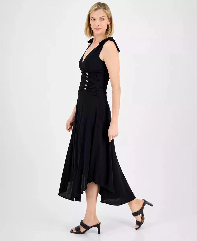 RACHEL Rachel Roy Women's Estelle Knot-Shoulder Ruched Midi Dress 2