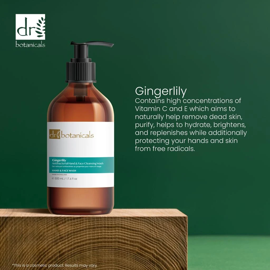 Dr. Botanicals Gingerlily Hand & Face Cleansing Wash 500ml Twin Value Savings Pack 5